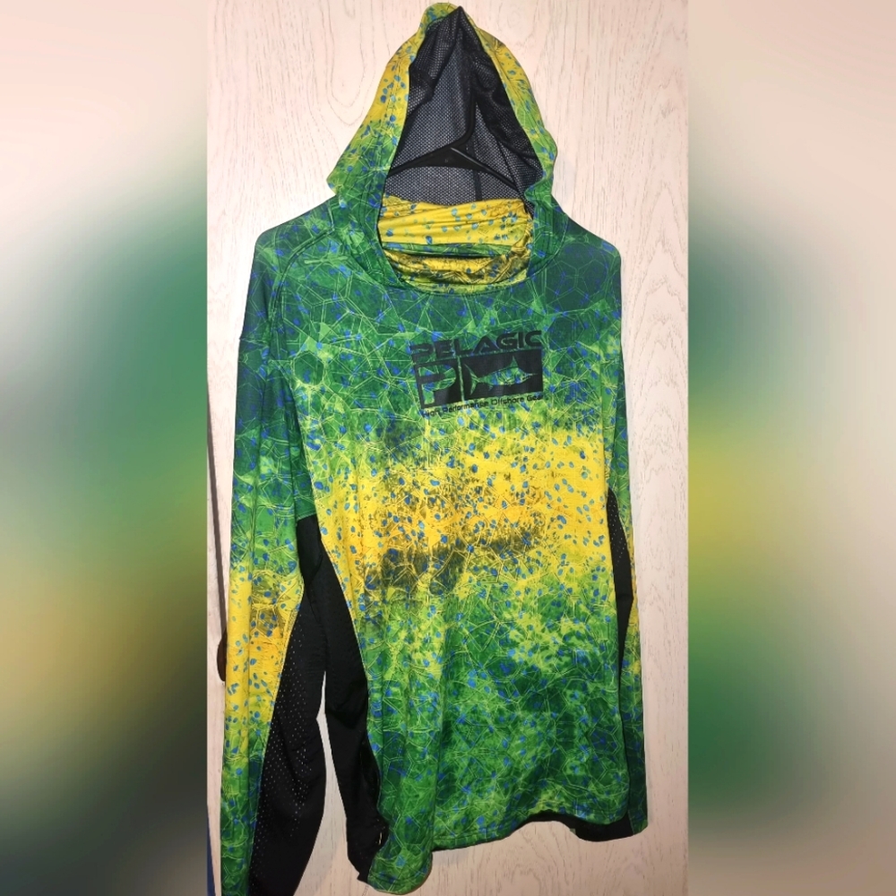 Pelagic Exo Tech Fishing Shirt Green Dorado